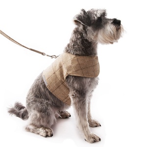 Oatmeal Check Tweed Dog Harness