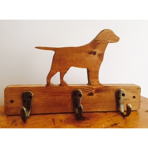 Handmade Lead Hanger with Three Hooks