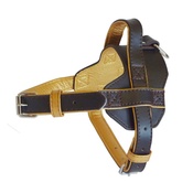 The Paws Pet Supplies - Colour Fusion Leather Harness – Brown