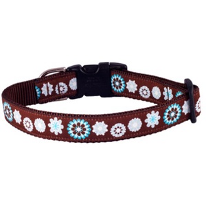 Blue Floral Dog Collar