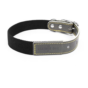 Black Cotton Webbing Dog Collar