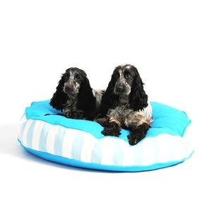 Bon Bon Soft Dog Bed - Blue Stripe