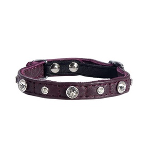 Comete Leather Cat Collar – Prune