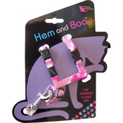 Hem & Boo - Pink Camouflage Cat Harness & Lead Set