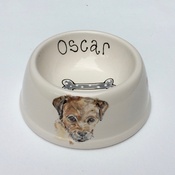 Purple Glaze Pottery - Small Personalised Dog Bowl