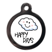 PS Pet Tags - Happy Cloudy Days Dog ID Tag