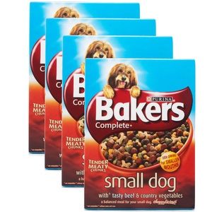 Complete Small Dog Beef Dog Food x 4
