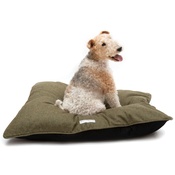 Mutts & Hounds - Forest Green Tweed Pillow Bed
