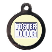 PS Pet Tags - Foster Dog Pet ID Tag - Blue