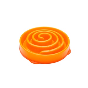 Coral Summer Orange Slow Feeder Dog Bowl