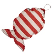 Creature Clothes - Fat Catnip Fish - Red and White denim