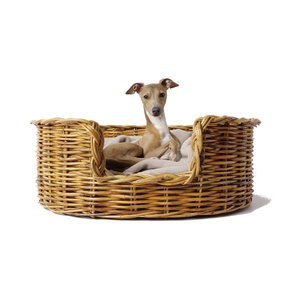 Natural Oval Rattan Dog Basket