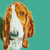 Paint My Dog - Basset Large Art Print