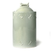 Mutts & Hounds - Ceramic Biscuit Jar - Sage Green