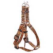 Yellow Dog - Leopard Skin Step-In Dog Harness
