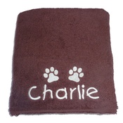 My Posh Paws - Personalised Pet Towel - Chocolate
