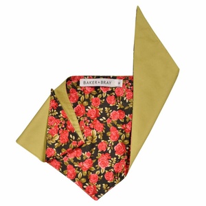 Summer Rose Dog Bandana – Black Rose & Seedling