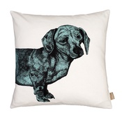 Lisa Bliss - Dachshund Cushion - Turquoise