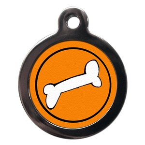 Bone Pet ID Tag - Orange