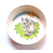 Purple Glaze Pottery - Large Personalised Dog Bowl
