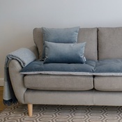 The Lounging Hound - Lustre Velvet Sofa Topper - Slate