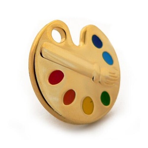 Gold Paint Palette Dog Tag