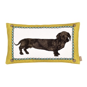 Dachshund Mustard Baguette Cushion