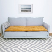 The Lounging Hound - Plush Velvet Sofa Topper - Turmeric