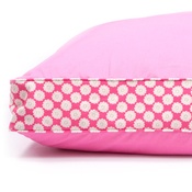 Lords & Labradors - Two Tone Dog Bed - Pink & Daisy Stripe