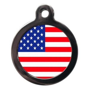 Stars & Stripes Flag Pet ID Tag