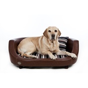 Sky Pet Products - Oxford 2 Leather Pet Bed - Chestnut Beige