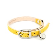 Linny - Yellow Leather Cat Collar