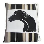 Tomato Catshop - Greyhound Panel Onyx Cushion