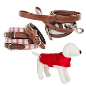 Mutts & Hounds - Cranberry Set - Dog Coat, Collar and Lead