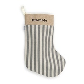 Mutts & Hounds - Flint Stripe Brushed Cotton Christmas Stocking