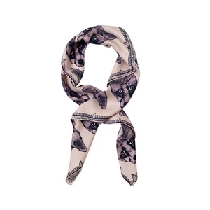Fox Print Scarf in Pink