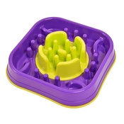 PJ Pet Products - 2 in 1 Anti Gobble Feeder and Interactive Game -Purple