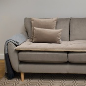 The Lounging Hound - Lustre Velvet Sofa Topper - Taupe