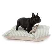 Mutts & Hounds - Mint Check Cotton Pillow Bed