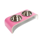 Lola and Daisy - Pink & White Designer Pet Feeder